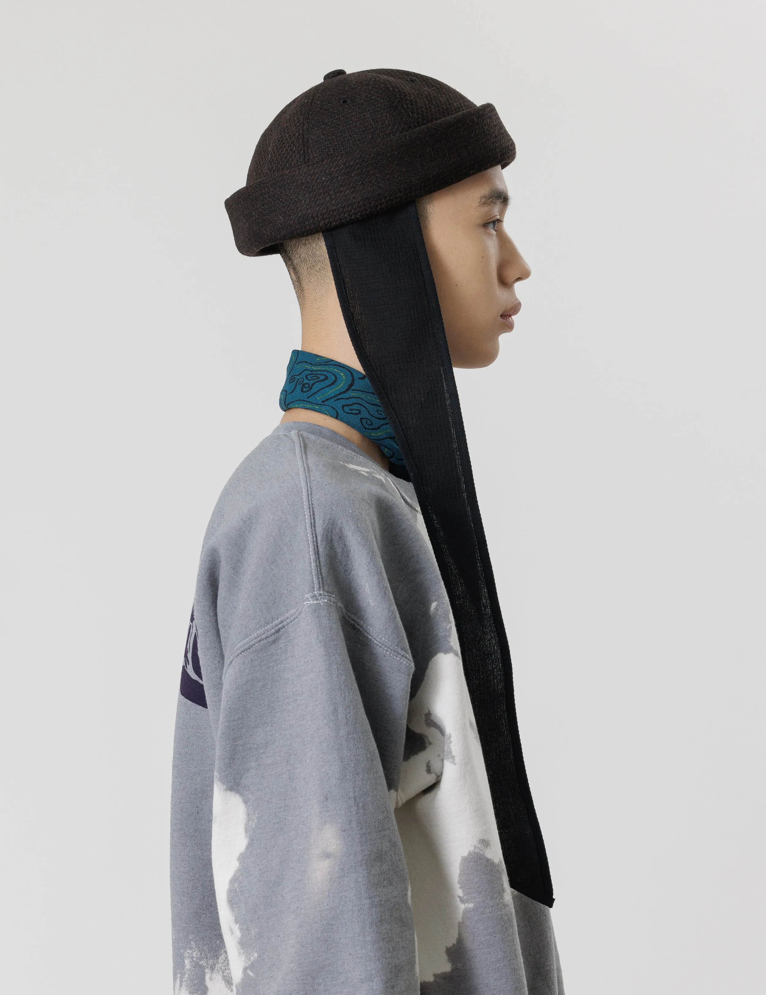 24AW-GOC-002 / NO BRIM EAR MUFF CAP / ASH BLACK