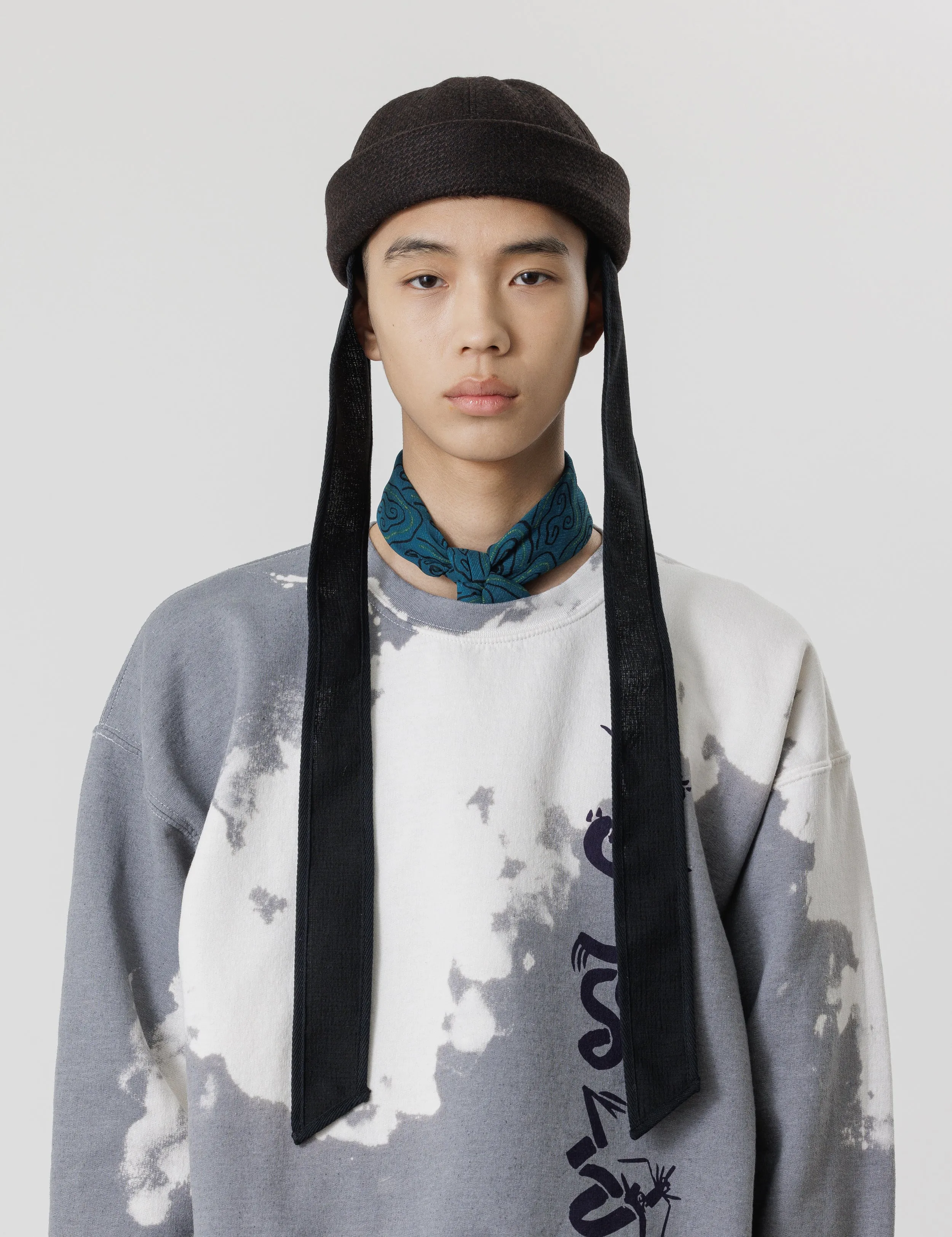 24AW-GOC-002 / NO BRIM EAR MUFF CAP / ASH BLACK