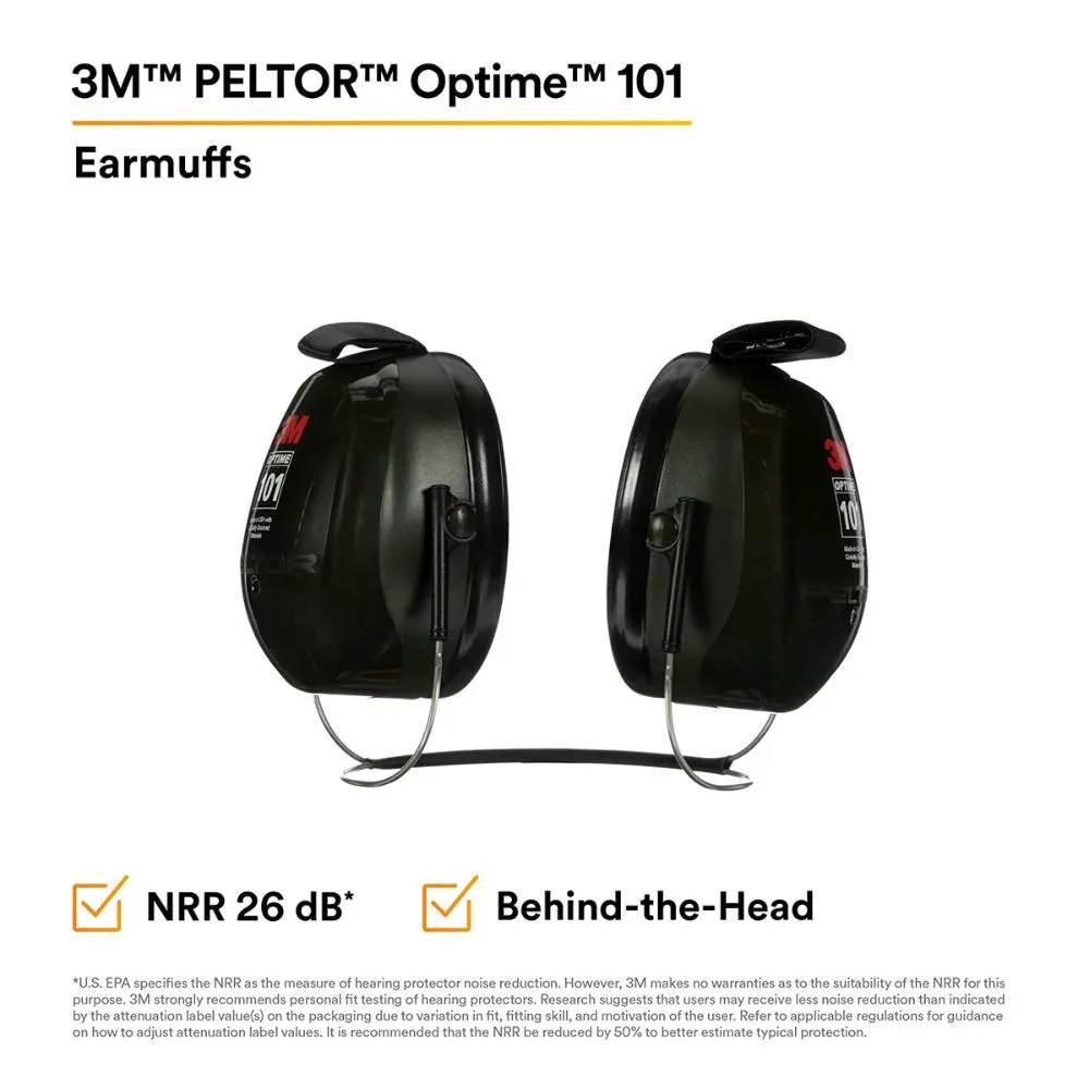 3M H7B PELTOR Optime 101 Behind-the-Head Earmuffs NRR27 DB