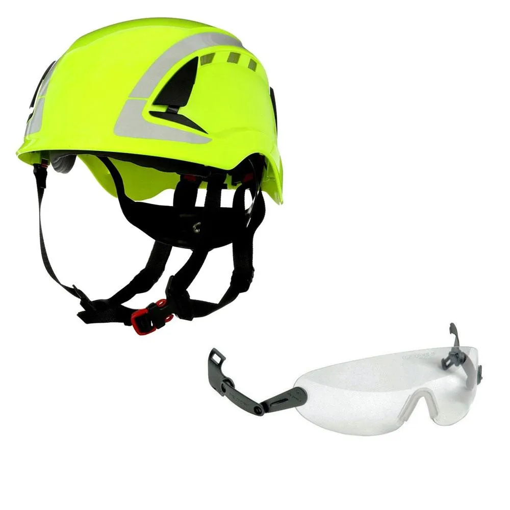 3M™ SecureFit™ X5014VE-CE Helmet and V9C Glasses Bundle