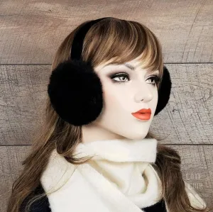 Black Shearling Earmuffs