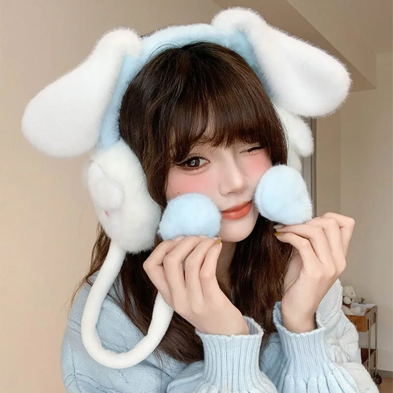 Cinnamoroll Flap Dancing Ears Fluffy 3D Earmuffs
