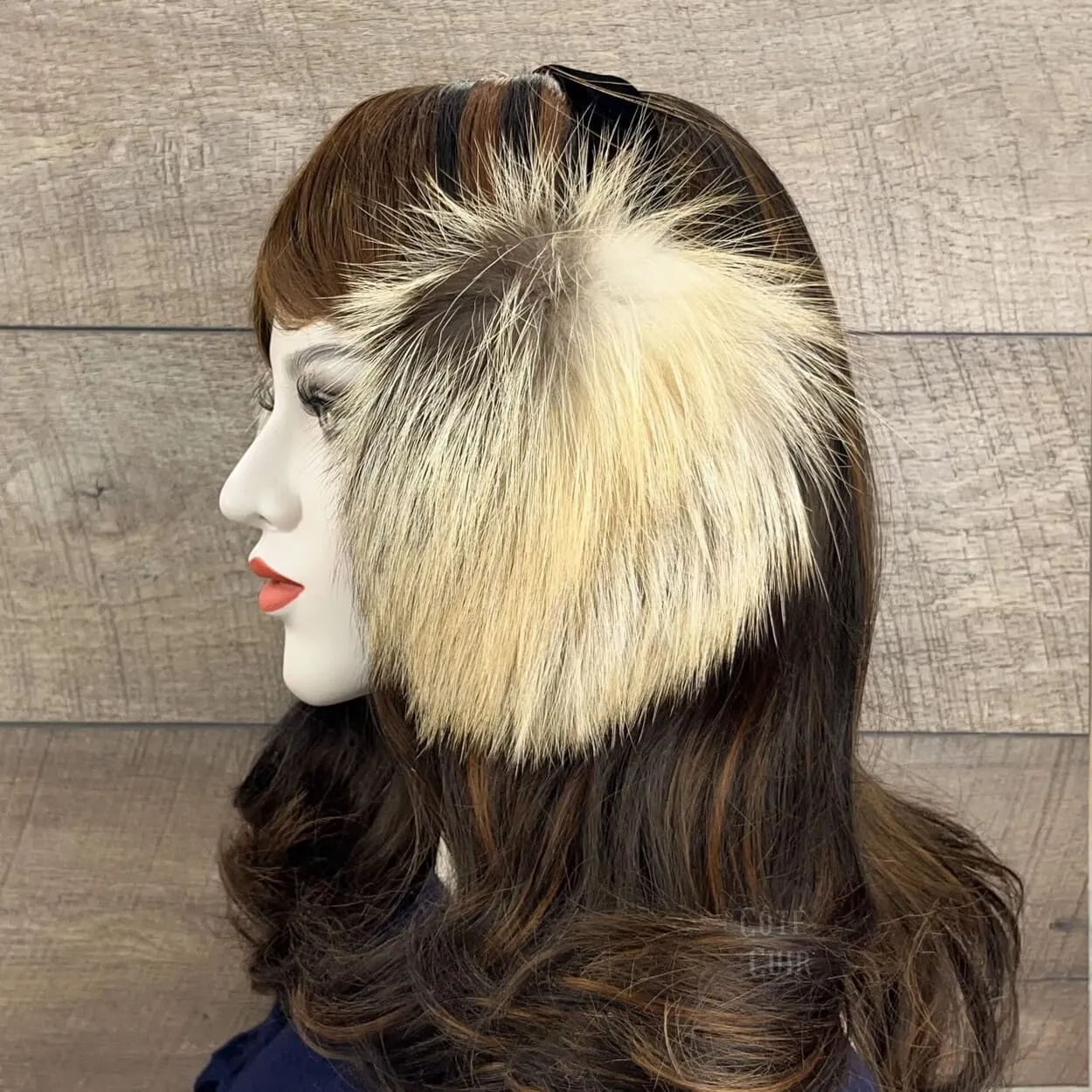 Cross Fox Fur Earmuffs