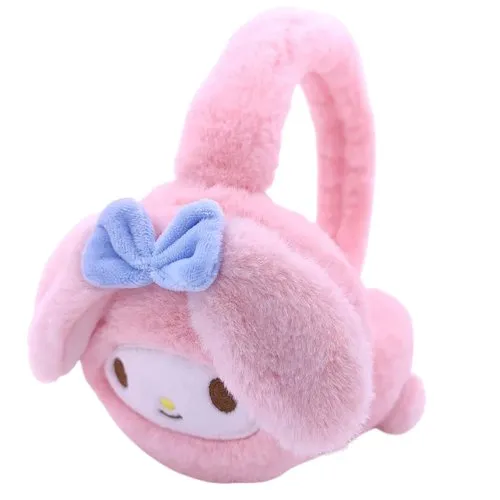 Kawaii Plush Earmuffs (Kuromi & My Melody)