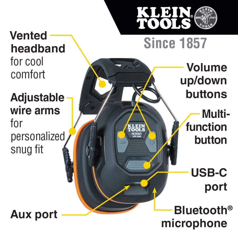 Klein AESEM1 Bluetooth Earmuffs