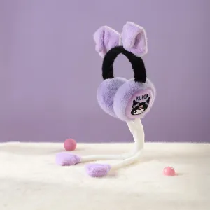 Kuromi Earmuffs with Moving Flap Ears