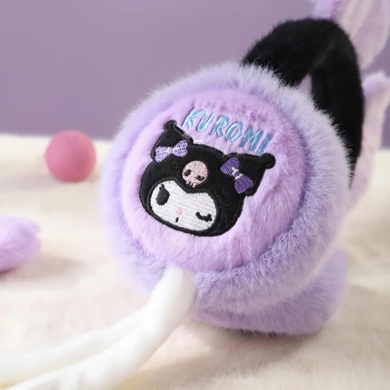 Kuromi Earmuffs with Moving Flap Ears