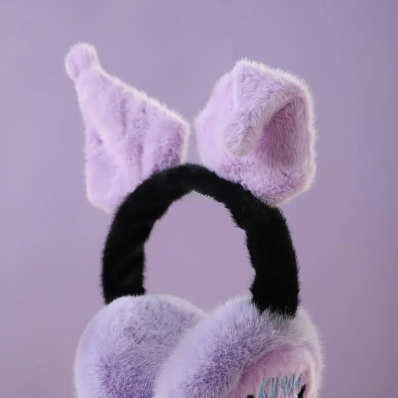 Kuromi Earmuffs with Moving Flap Ears