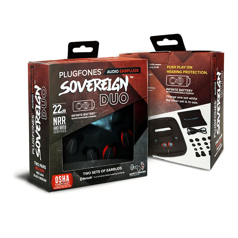 Plugfones SOVEREIGN DUO Bluetooth Earplugs   Earphones