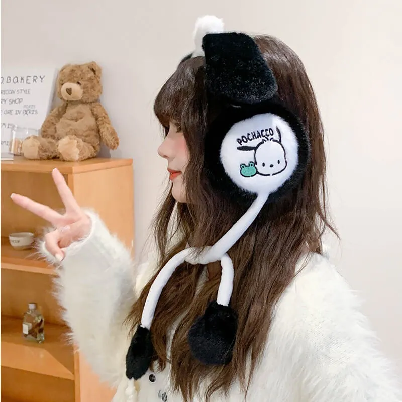 Pochacco Earmuffs with Moving Flap Ears