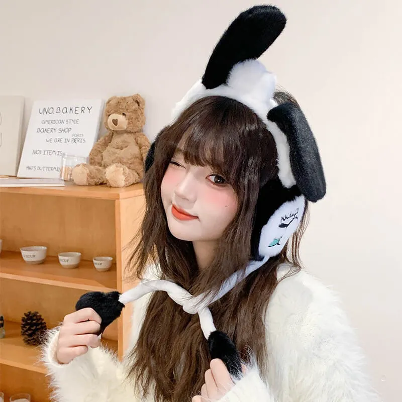 Pochacco Earmuffs with Moving Flap Ears