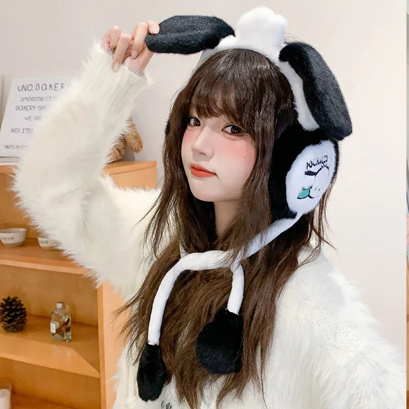 Pochacco Earmuffs with Moving Flap Ears