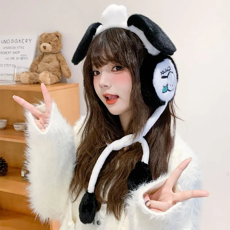 Pochacco Earmuffs with Moving Flap Ears