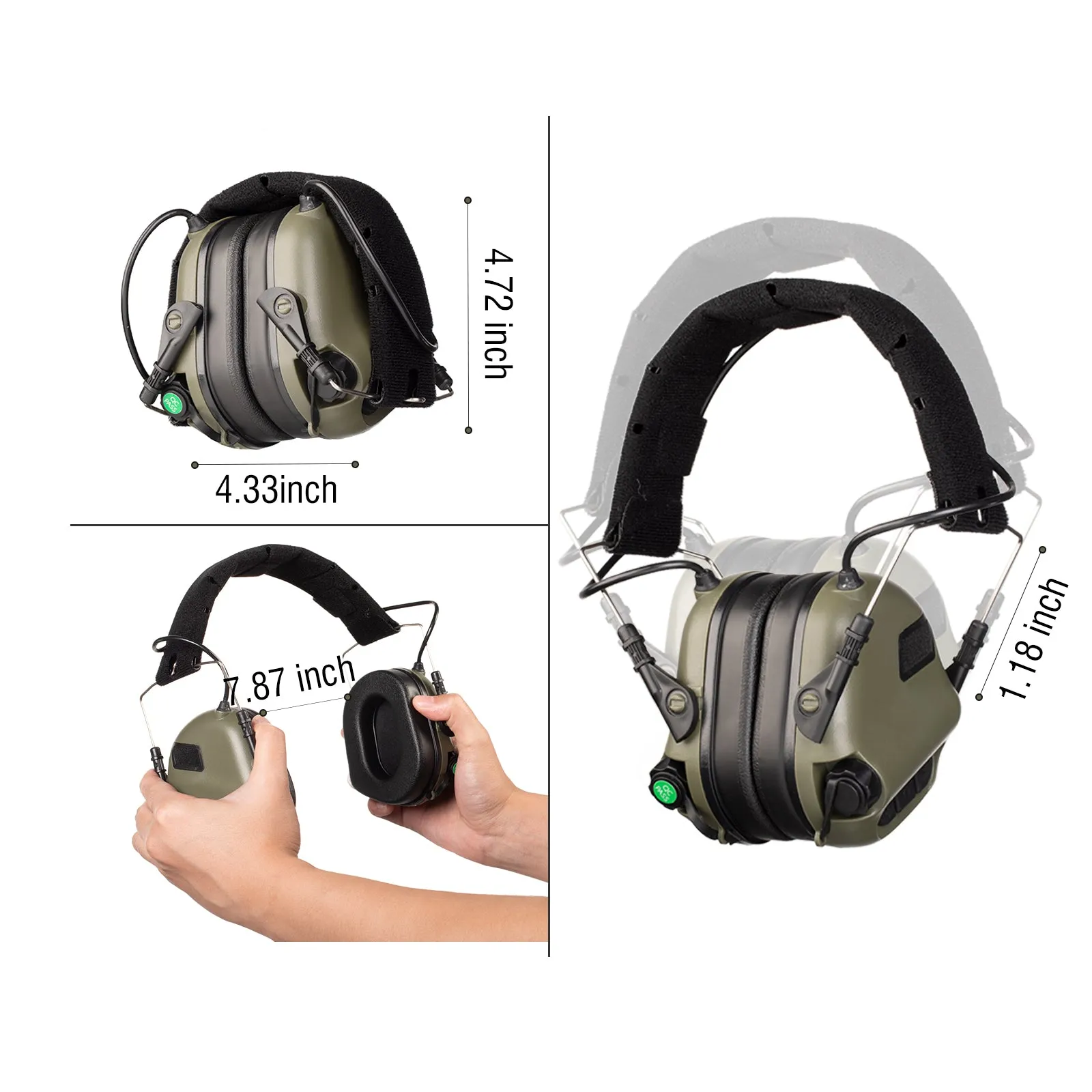 Raddy S22 Electronic Shooting Earmuffs | NRR 22dB Noise Canceling | Sound Amplification [DISCONTINUED]