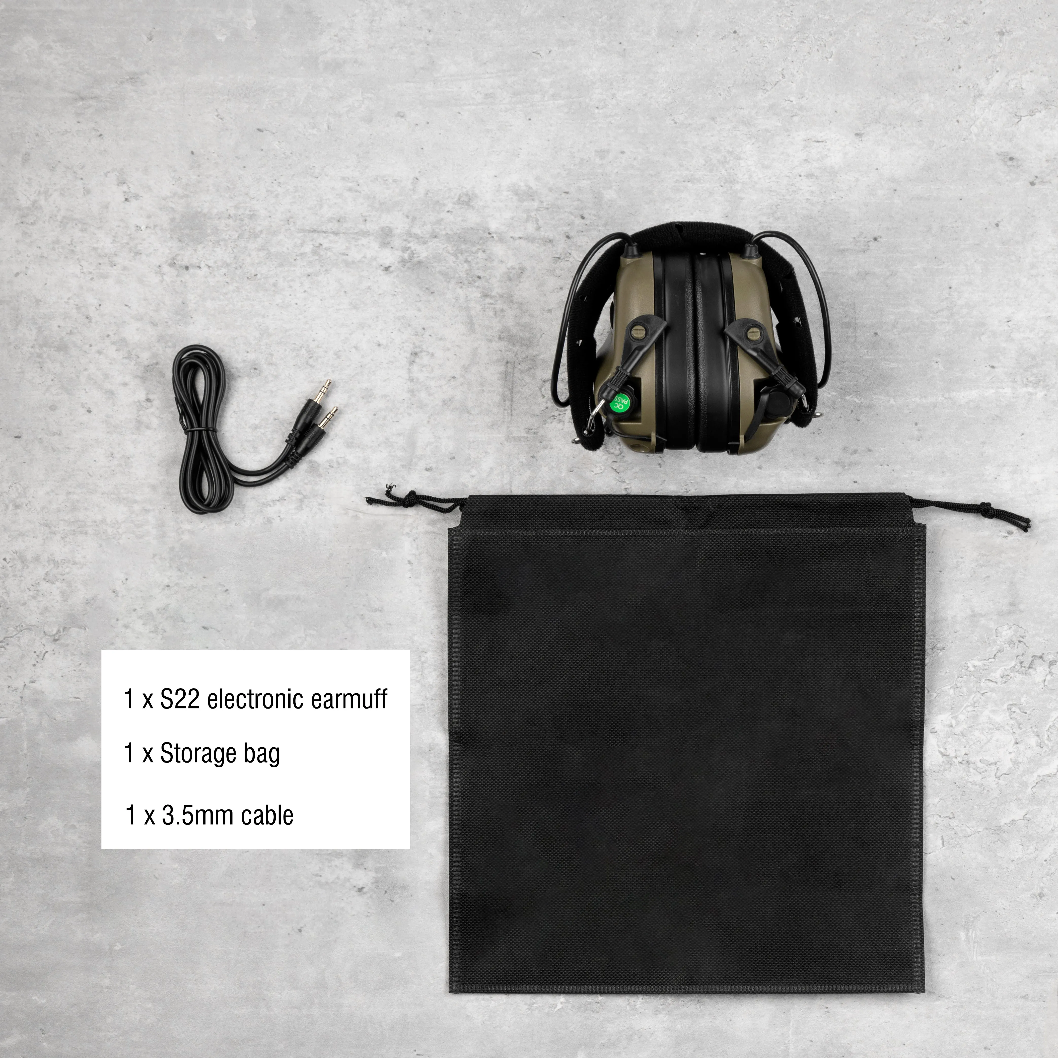 Raddy S22 Electronic Shooting Earmuffs | NRR 22dB Noise Canceling | Sound Amplification [DISCONTINUED]