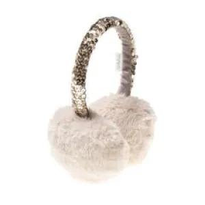 Shimmer Sequin Band Earmuffs Biscuit